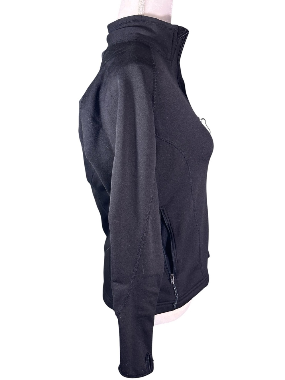 Mountain Hardwear Polartec Fleece Full Zip Jacket Black USA Size 8 - Picture 4 of 8